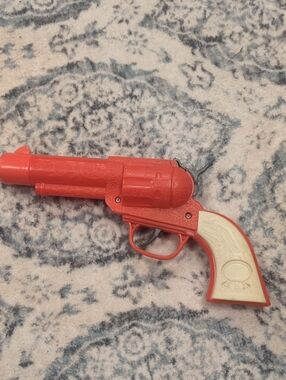 Red and Ivory Classic Kids Western Toy Revolver - Role Play Pistol